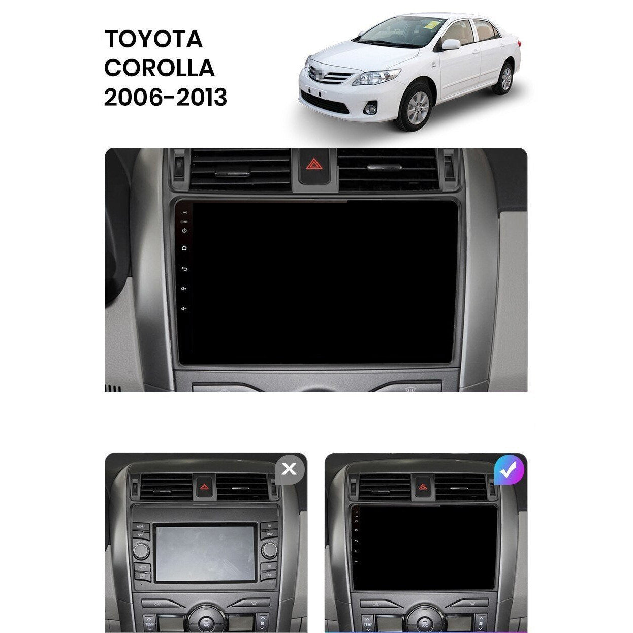 Navigatie Toyota Corolla (2006-2013), Ecran 2K, 8GB RAM 256GB, 8-core