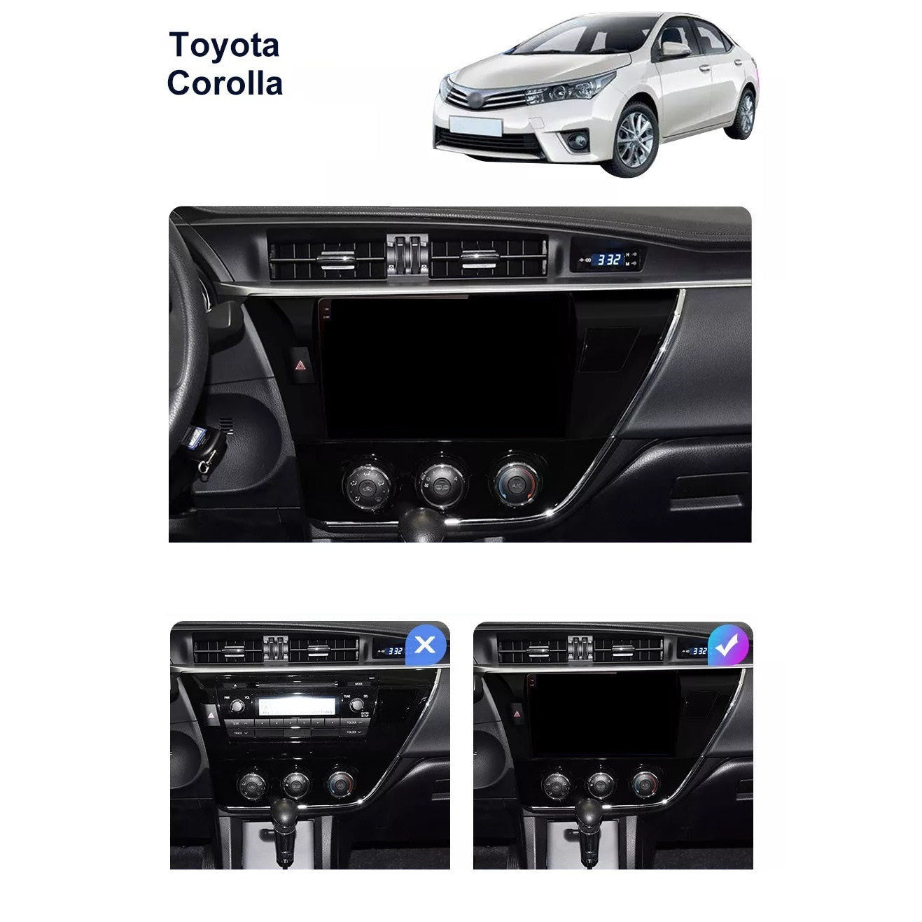 Navigatie Toyota Corolla (2013-2017), Ecran 2K, 4GB RAM 64GB, 8-core