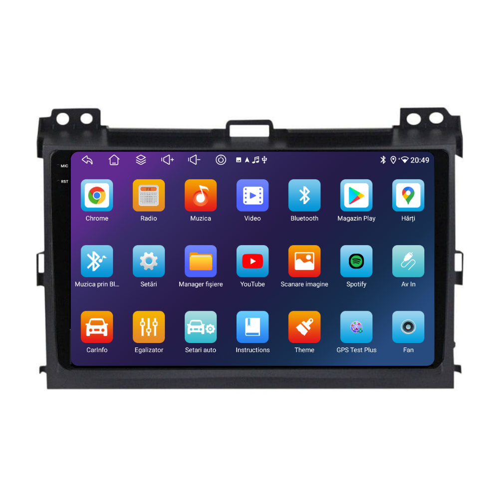 Navigatie Toyota Land Cruiser prado J120 (2004-2009), Ecran 9 inch, 4GB RAM 64GB, 8-core