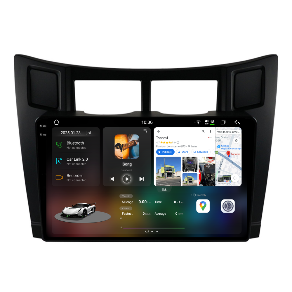 Navigatie Toyota Yaris (2005-2012), Ecran 9 inch 2K, 12GB RAM 256GB, 8-core