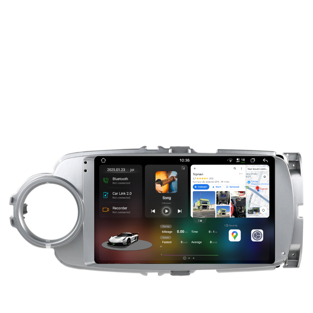 Navigatie Toyota Yaris (2012-2017), Ecran 9 inch 2K, 12GB RAM 256GB, 8-core