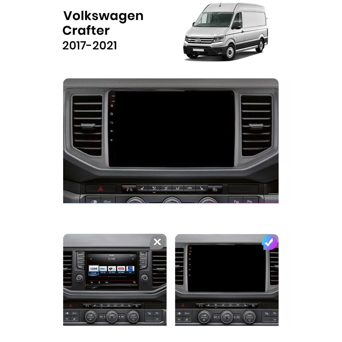 Navigatie Volkswagen Crafter (2017-2021), Android, Ecran 2K, 4GB RAM 64GB, 8-core