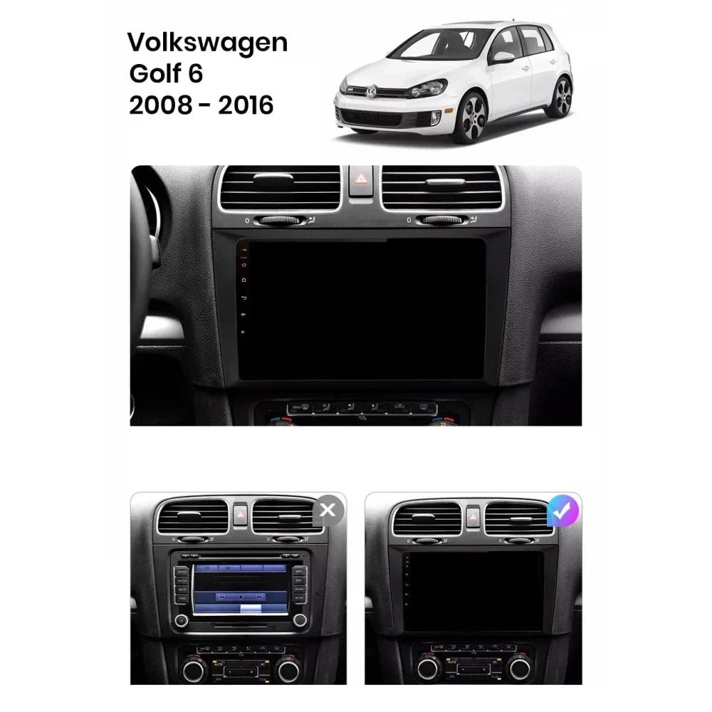 Navigatie Volkswagen Golf 6 (2009-2013), Android, Ecran 9", carplay / android auto