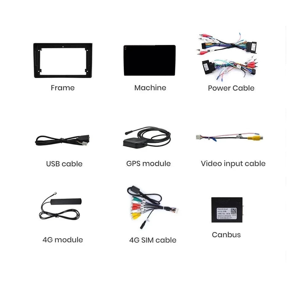 Navigatie Audi a4 b6, a4 b7, seat exeo, Android 13,Ecran 2K, 4GB RAM 64GB, Octa Core, carplay /android auto