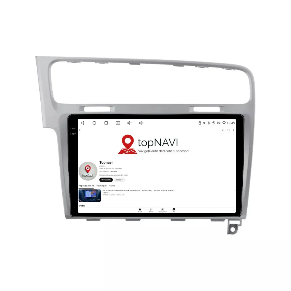Navigatie Volkswagen Golf 7 (2012-2017), Android, Ecran 10 inch, 6GB RAM 128GB, argintiu