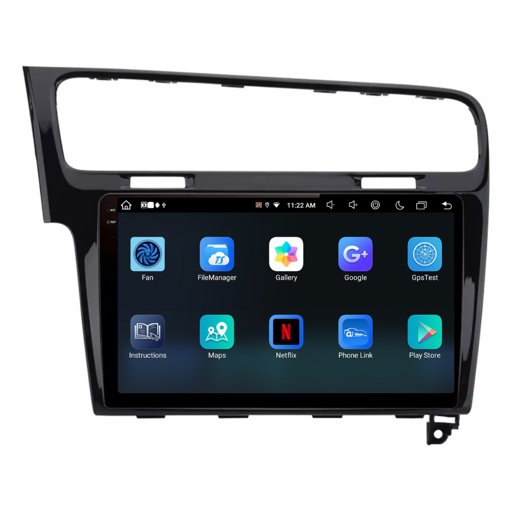 Navigatie Volkswagen Golf 7 (2012-2017), Android, Ecran 2K, 8GB RAM 256GB, 8-core, negru