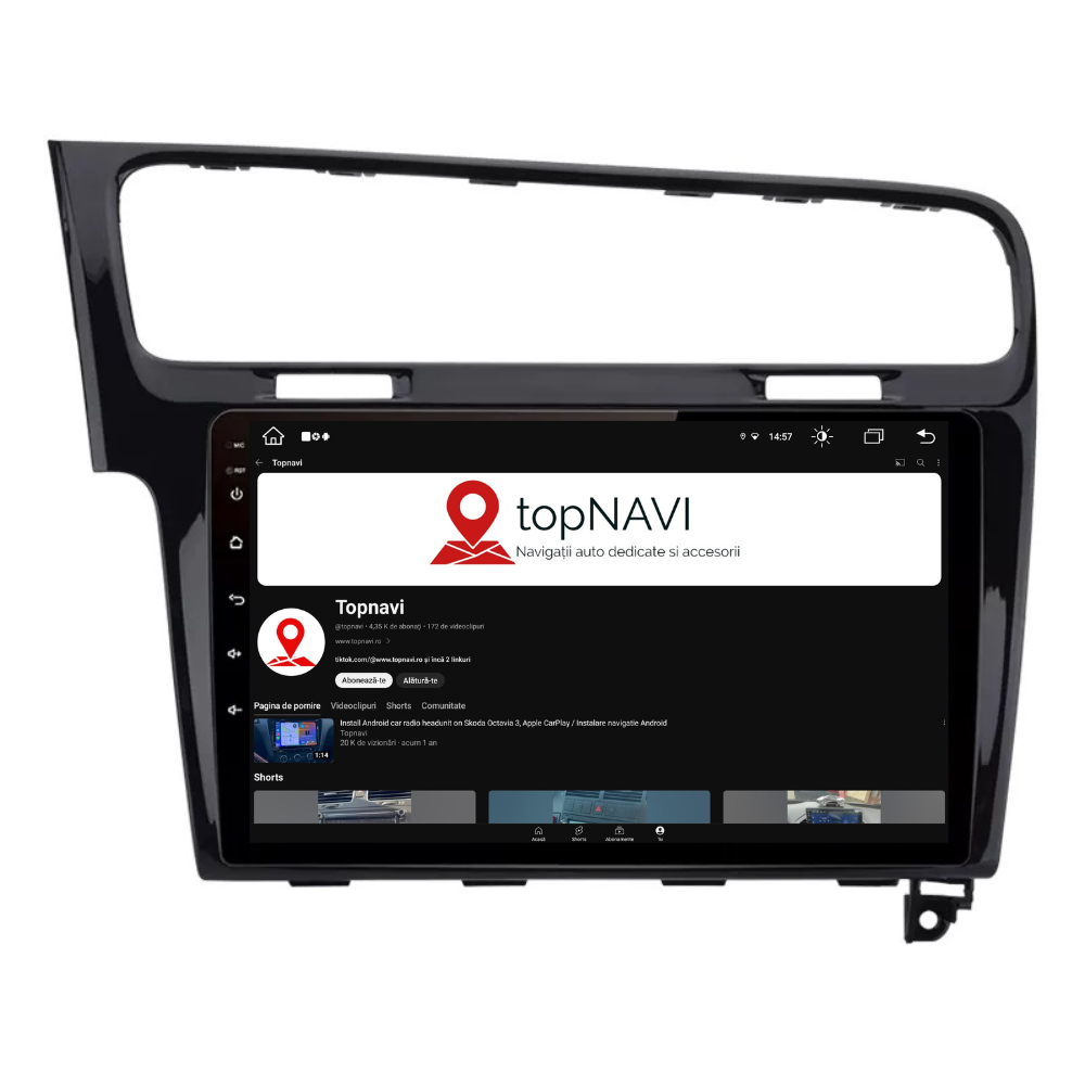 Navigatie Volkswagen Golf 7, Android 12, 1GB RAM 32GB, google maps, youtube, wifi, waze, bluetooth