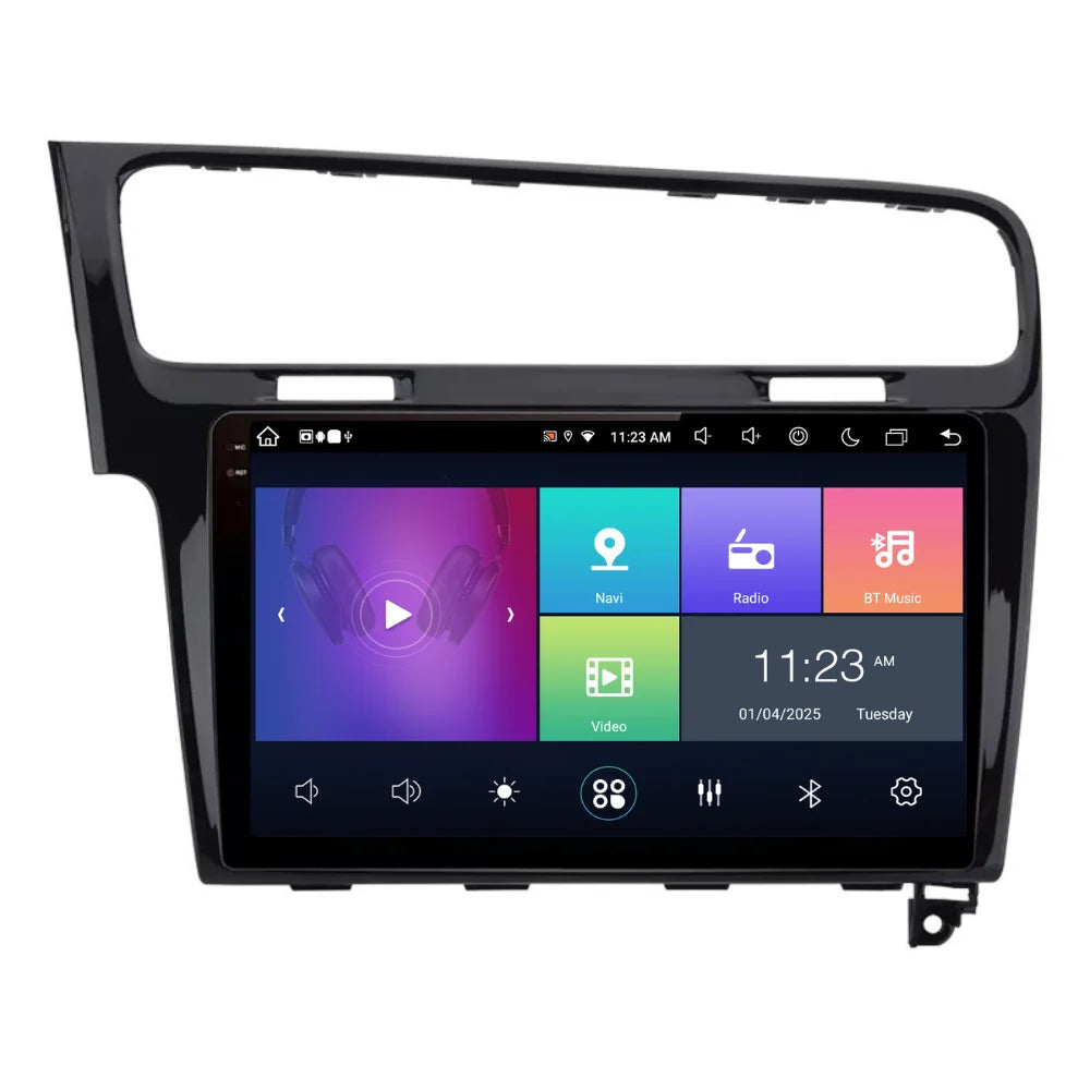 Navigatie Volkswagen Golf 7 (2012-2017), Android, Ecran 10 inch, 4GB RAM 64GB, 8-core, negru