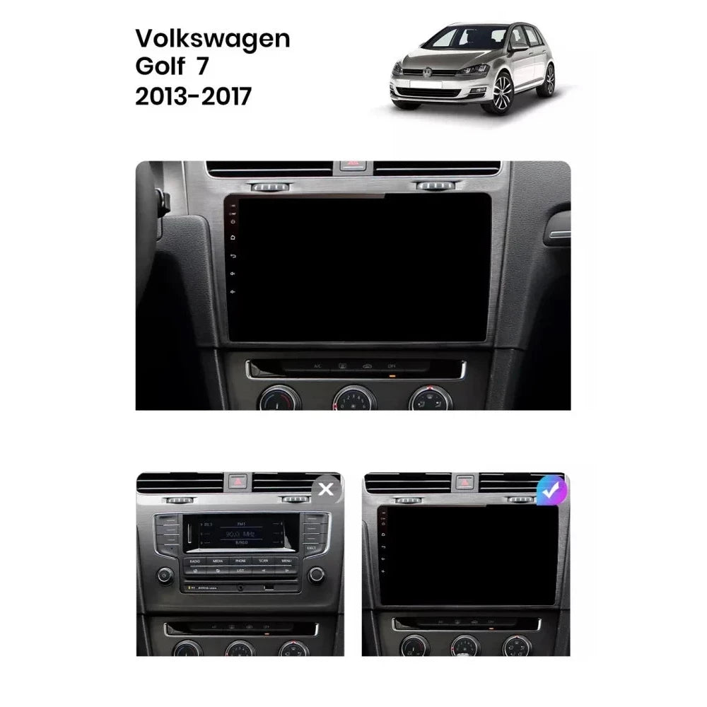 Navigatie Volkswagen Golf 7 (2012-2017), Android, Ecran 2K, 4GB RAM 64GB, 8-core, gri