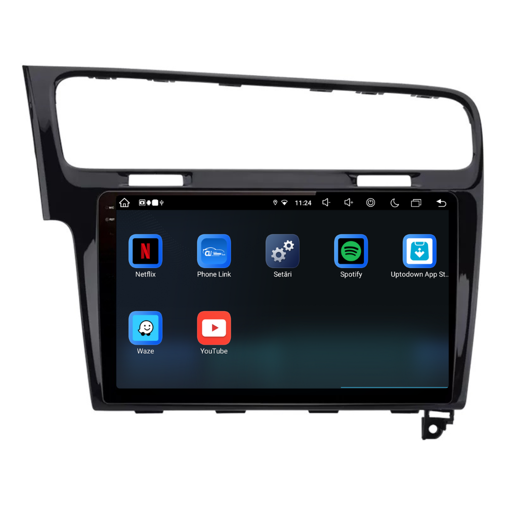 Navigatie Volkswagen Golf 7 (2012-2017), Android, Ecran 10 inch, 4GB RAM 64GB, 8-core, negru