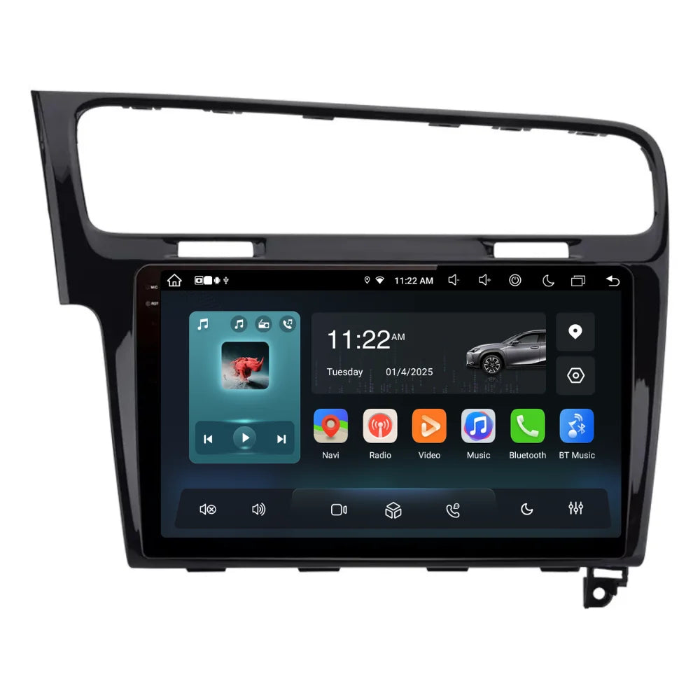 Navigatie Volkswagen Golf 7 (2012-2017), Android, Ecran 10 inch, 4GB RAM 64GB, 8-core, negru