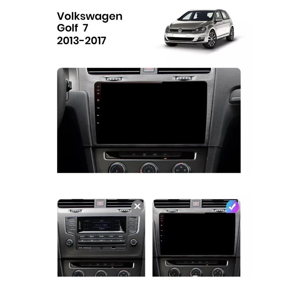 Navigatie Volkswagen Golf 7 (2012-2017), Android, Ecran 2K, 4GB RAM 64GB,, 8-core argintiu
