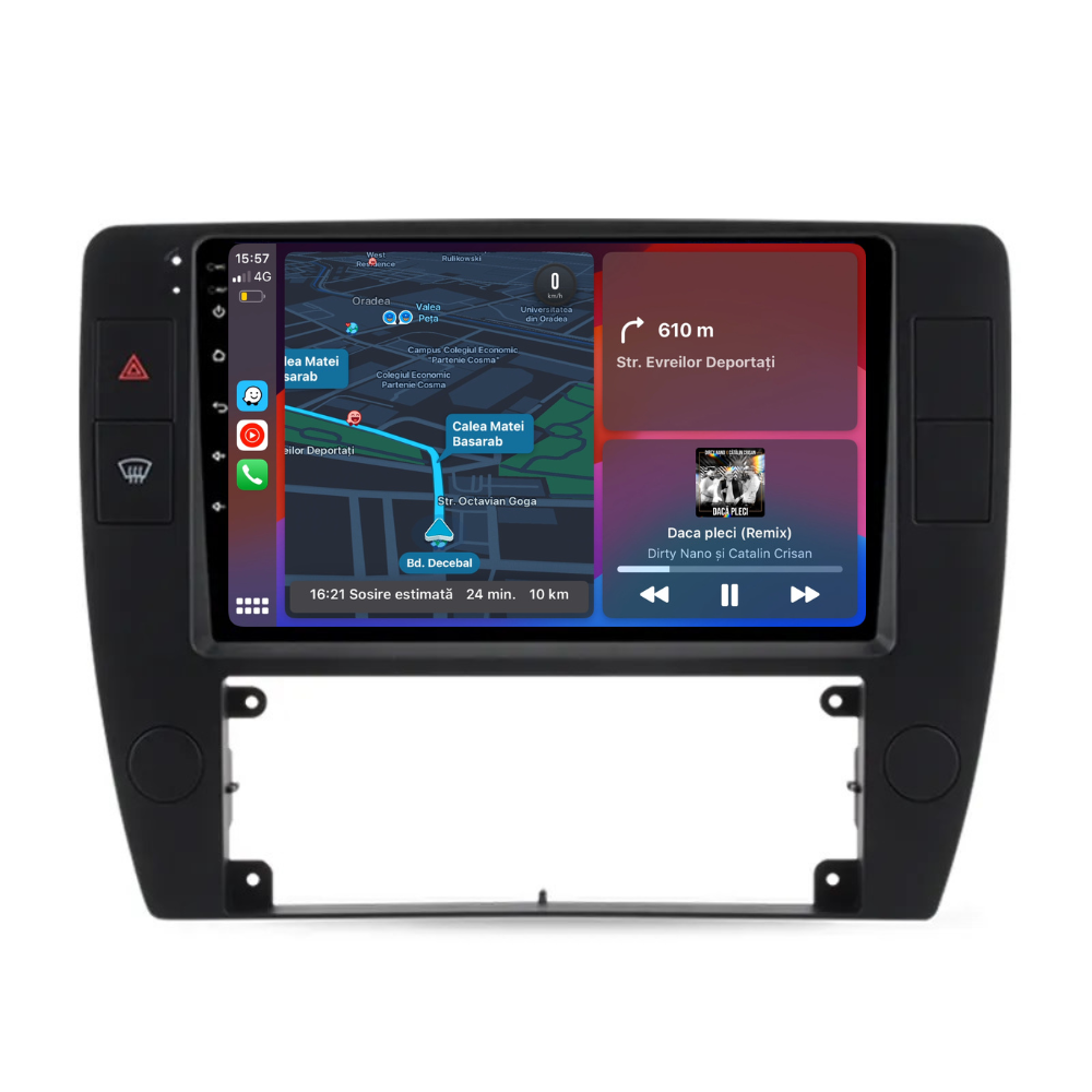 Navigatie Volkswagen Passat B5 (2000-2005), Android, 1GB RAM 32GB, carplay / android auto,waze,youtube