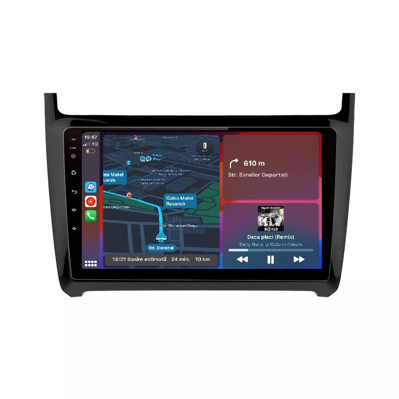 Navigatie Volkswagen Polo 2009-2017, Ecran 9 inch, 1GB RAM 32GB