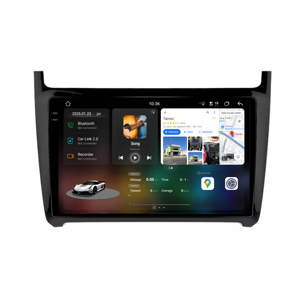 Navigatie Volkswagen Polo (2009-2017), Android, Ecran 9 inch 2K, 12GB RAM 256GB, 8-core