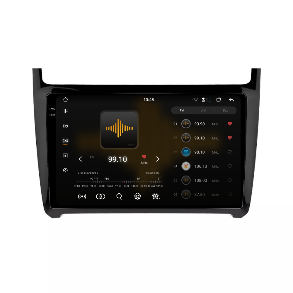 Navigatie Volkswagen Polo (2009-2017), Android, Ecran 9 inch 2K, 12GB RAM 256GB, 8-core
