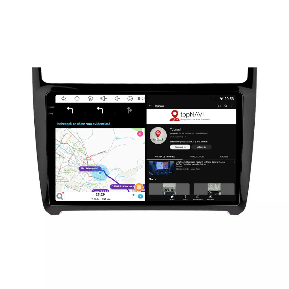 Navigatie Volkswagen Polo (2009-2017), Android, Ecran 9 inch, 6GB RAM 128GB