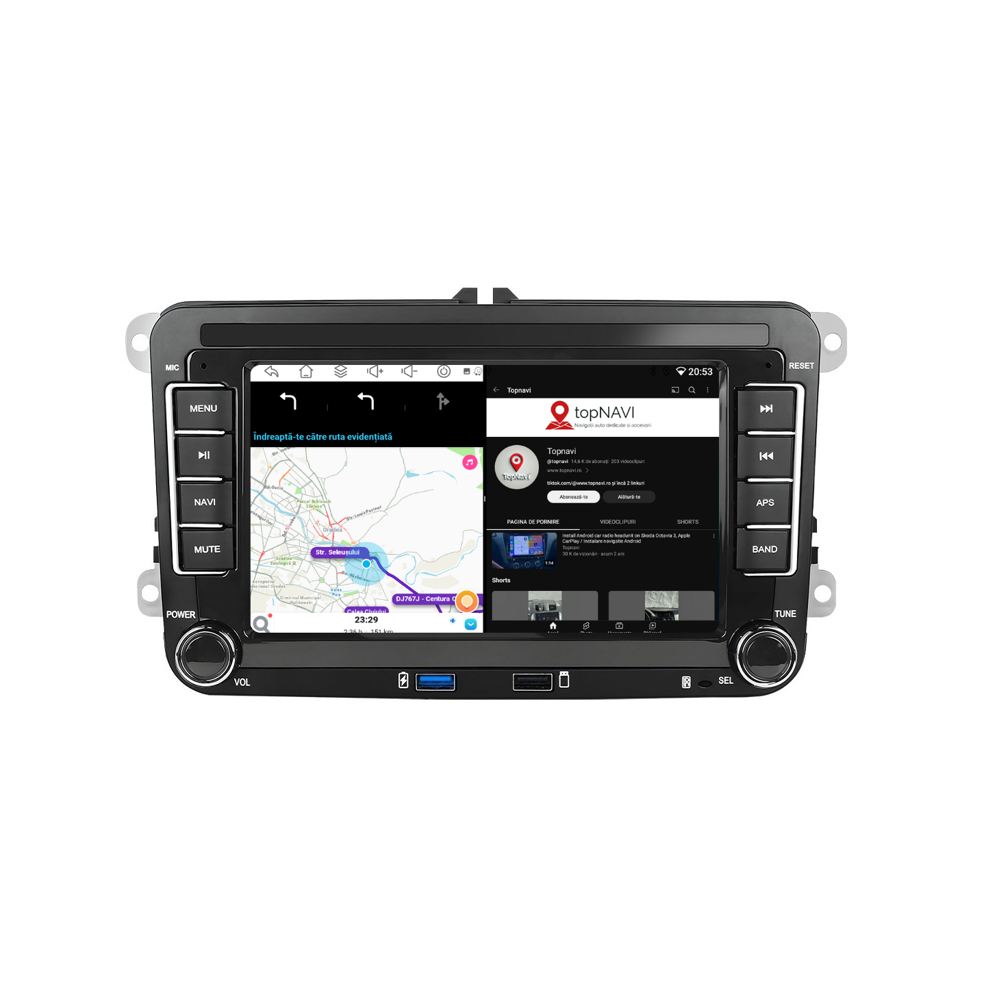 Navigatie Volkswagen, Skoda, Seat, Ecran 7 inch, 6GB RAM 128GB, 4-core