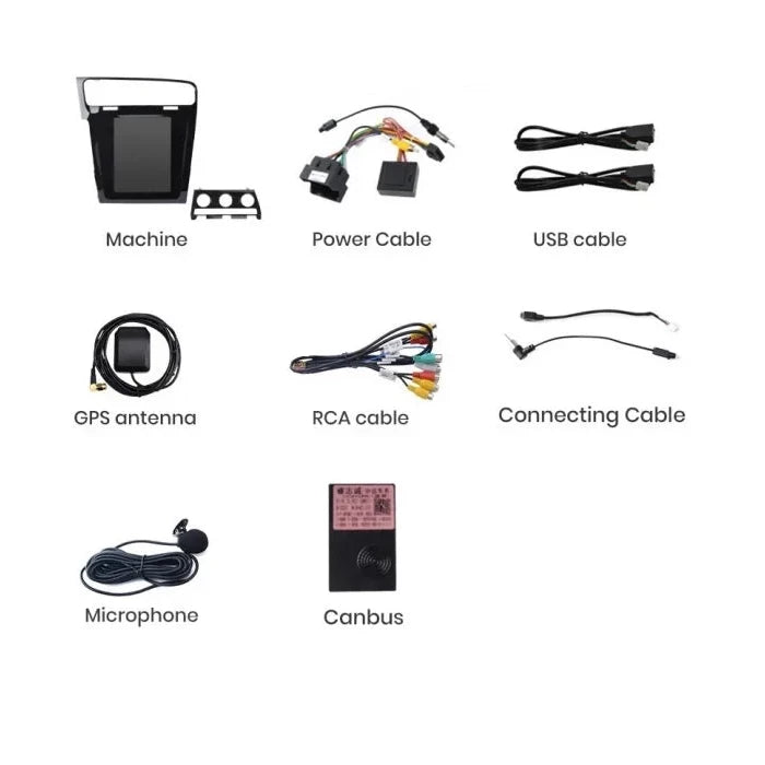 Navigatie Volkswagen Golf 7 (2014-2018),Ecran Tesla 9.7 inch, Android, 2GB RAM 32GB