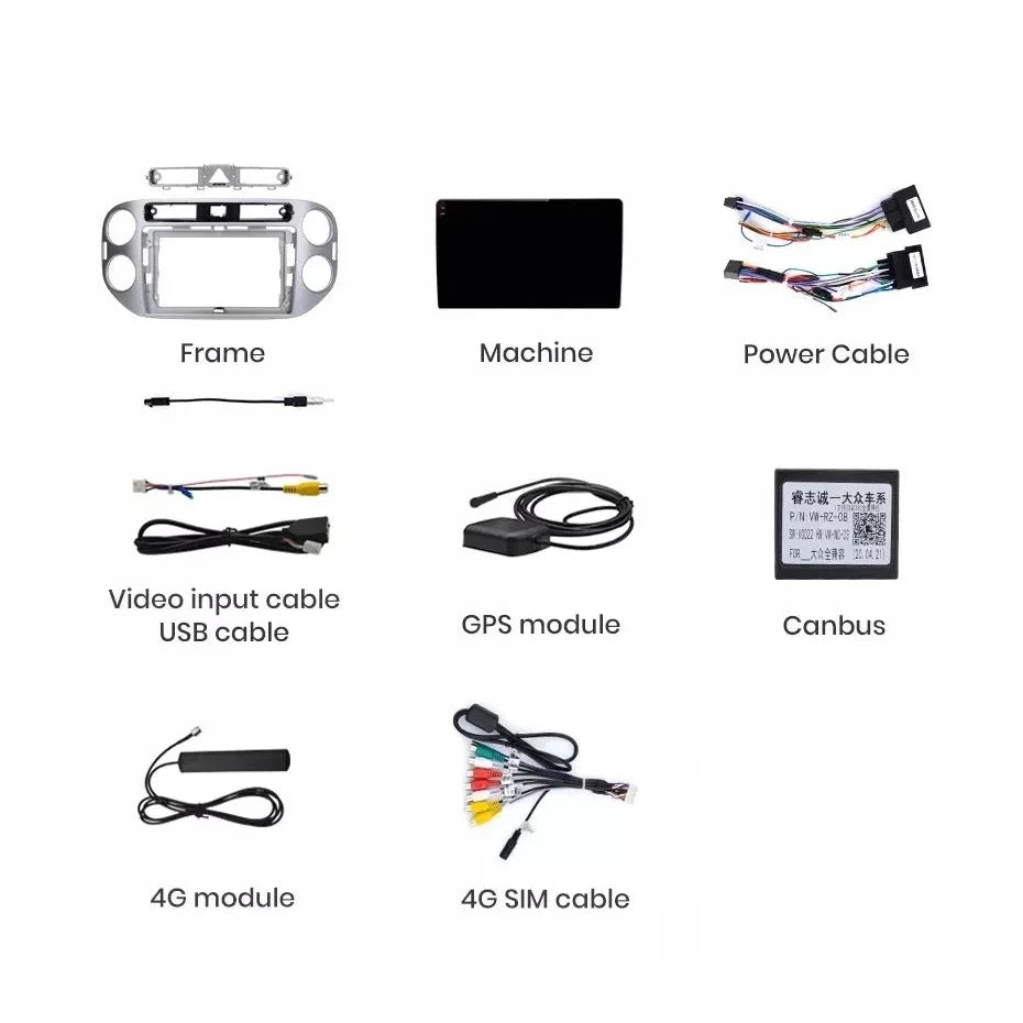 Navigatie Volkswagen Tiguan (2011-2016), Android, Ecran 9 inch, 6GB RAM 128GB