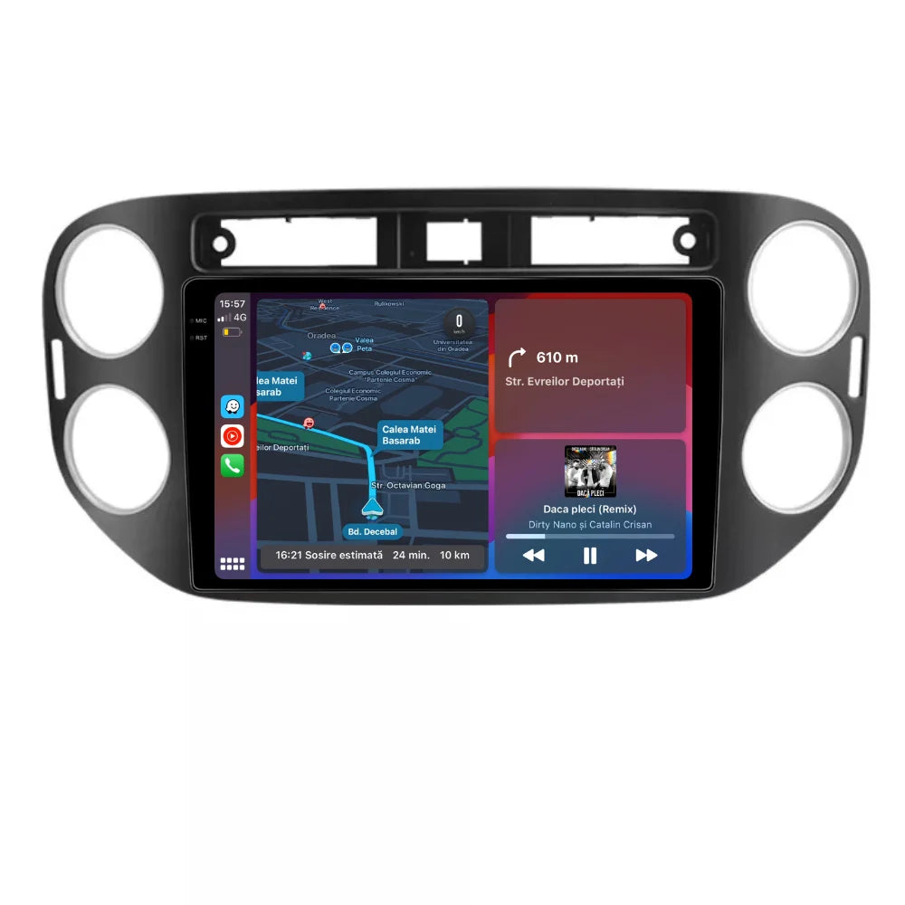 Navigatie Volkswagen Tiguan 2011-2016, Android 13,Ecran 2K, 4GB RAM 64GB, Octa Core, carplay /android auto