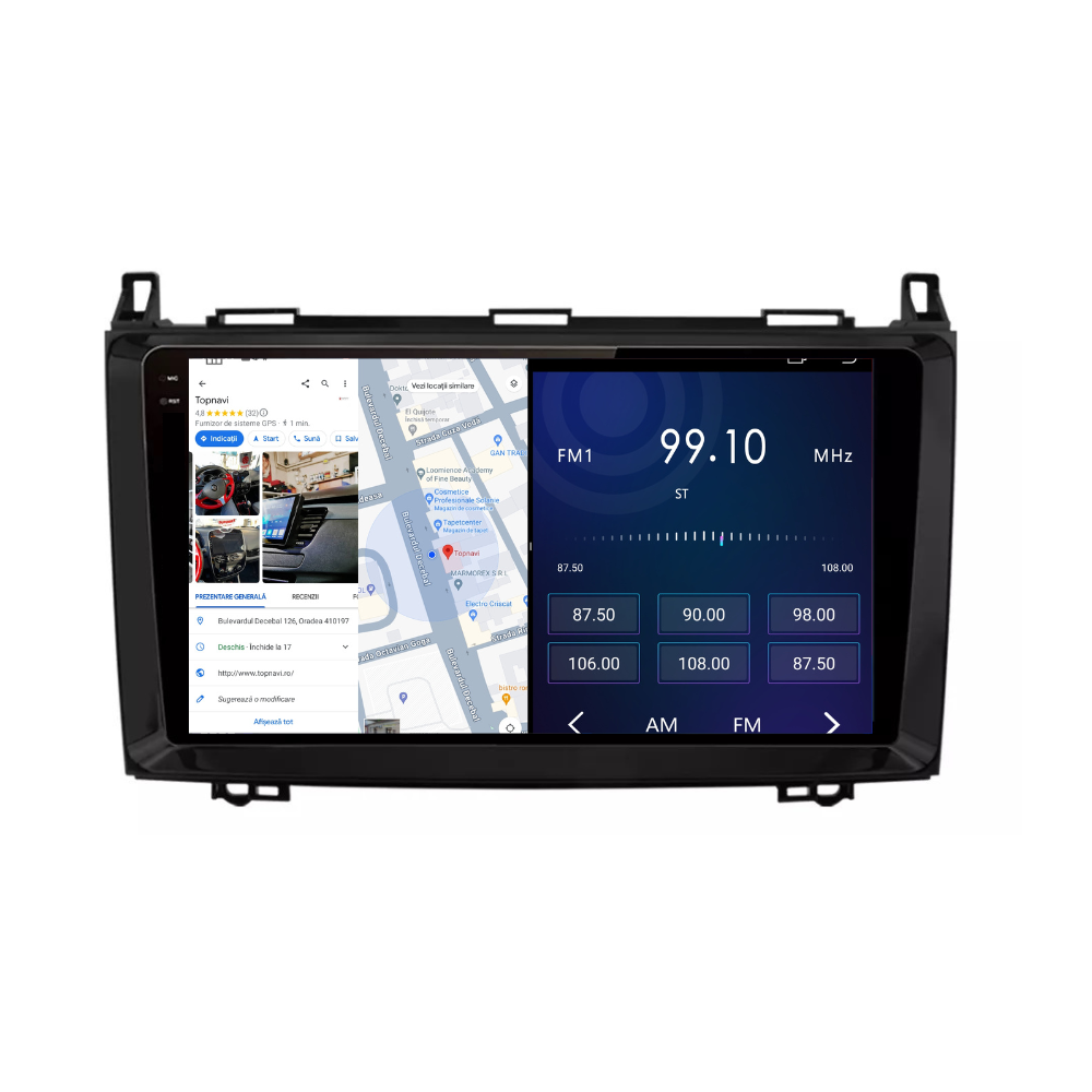 Navigatie Mercedes Sprinter, Vito, B200, A180 clasa A w169, clasa B w245, w209, viano, vw crafter, Android 13,Ecran 2K, 4GB RAM 64GB, Octa Core, carplay /android auto
