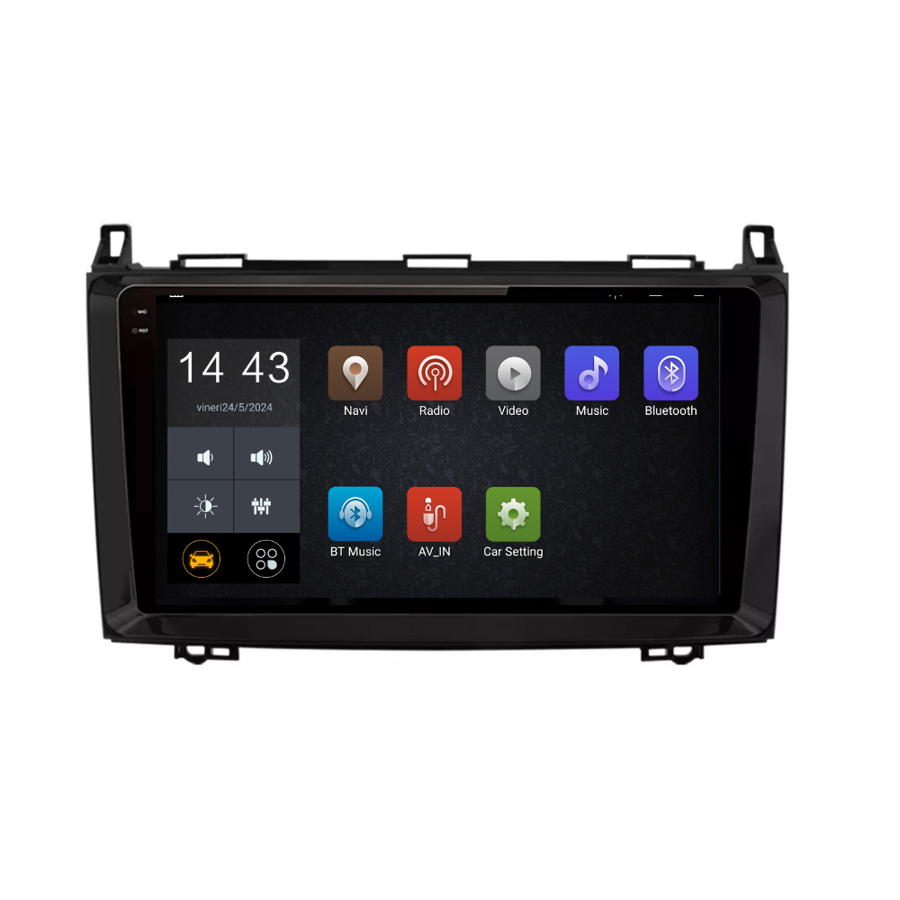 Navigatie Mercedes Sprinter, Vito, B200, A180 clasa A w169, clasa B w245, w209, viano, vw crafter, Android 13,Ecran 2K, 4GB RAM 64GB, Octa Core, carplay /android auto
