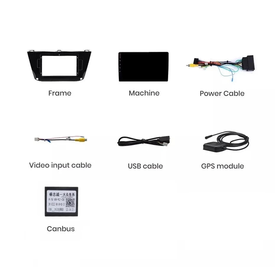 Navigatie Volkswagen Tiguan 2016-2020, android 12, 1GB RAM, 32GB wifi, waze, youtube, google maps, bluetooth
