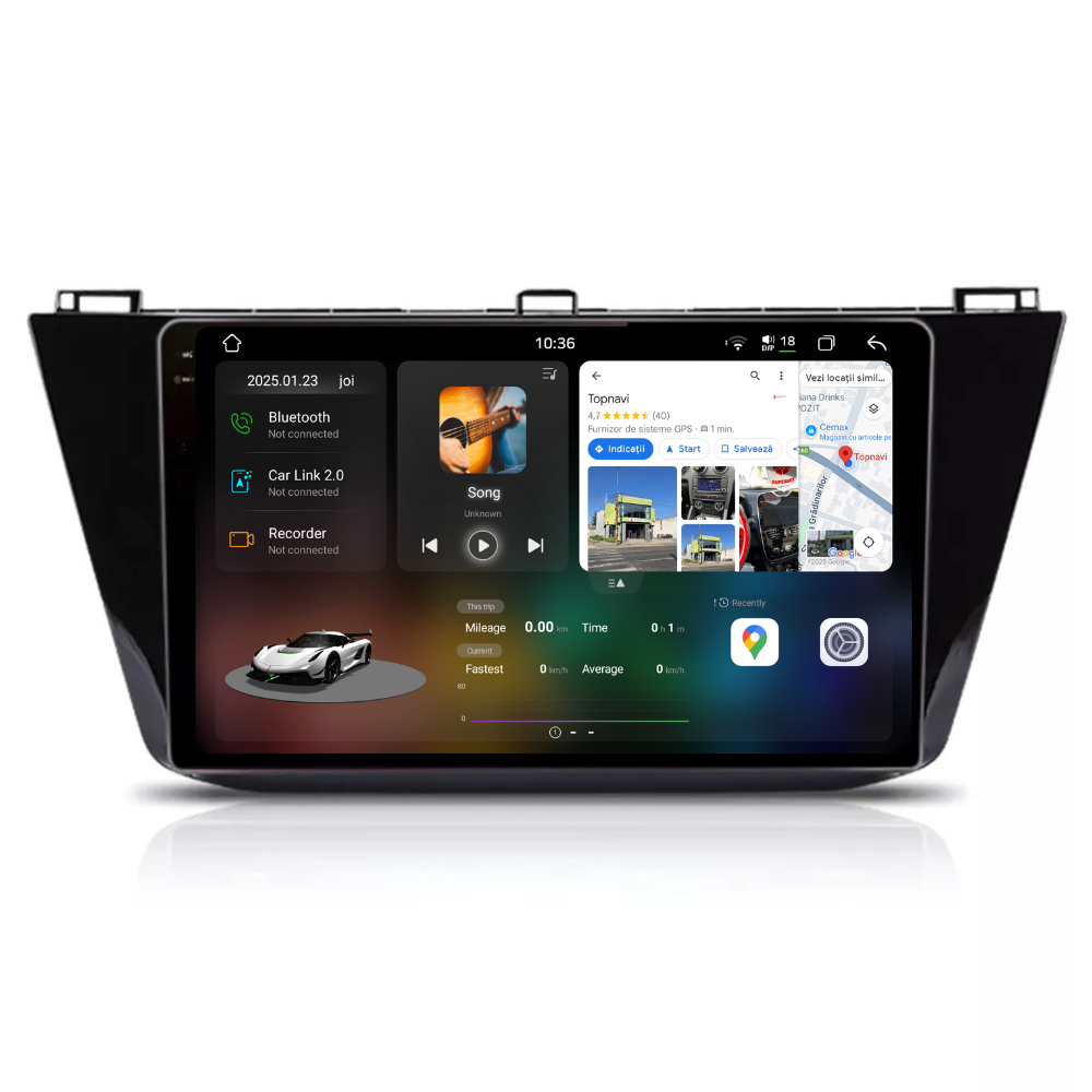 Navigatie Volkswagen Tiguan (2016-2020), Android, Ecran 10 inch 2K, 12GB RAM 256GB, 8-core