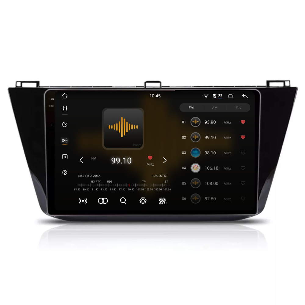 Navigatie Volkswagen Tiguan (2016-2020), Android, Ecran 10 inch 2K, 12GB RAM 256GB, 8-core