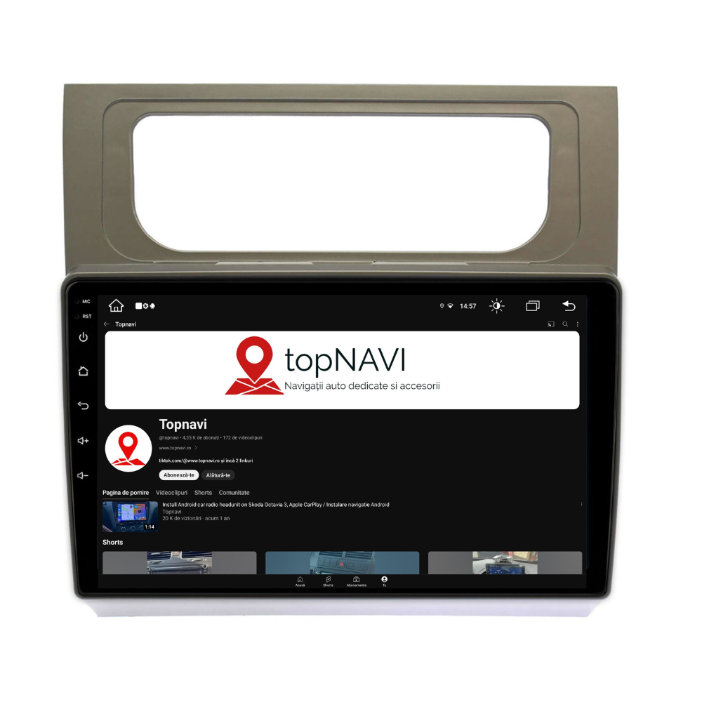 Navigatie Volkswagen Touran 2 (2011-2015) Android 12, 1GB RAM 32GB, google maps, youtube, wifi, waze, bluetooth