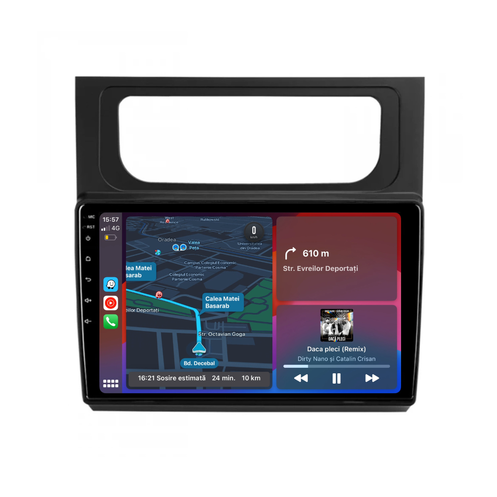 Navigatie Volkswagen Touran 2 (2011-2015) Android 12, 1GB RAM 32GB, google maps, youtube, wifi, waze, bluetooth