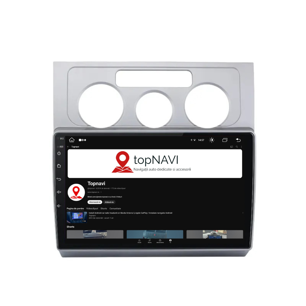 Navigatie Volkswagen Touran 2003-2010, Android 12, 1GB RAM 32GB,carplay / android auto, google maps, youtube, wifi, waze, bluetooth