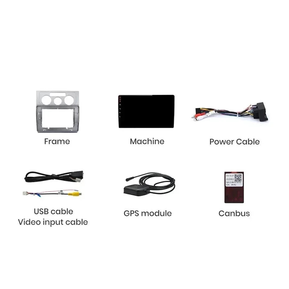 Navigatie Volkswagen Touran 2003-2010, Android 12, 1GB RAM 32GB, google maps, youtube, wifi, waze, bluetooth
