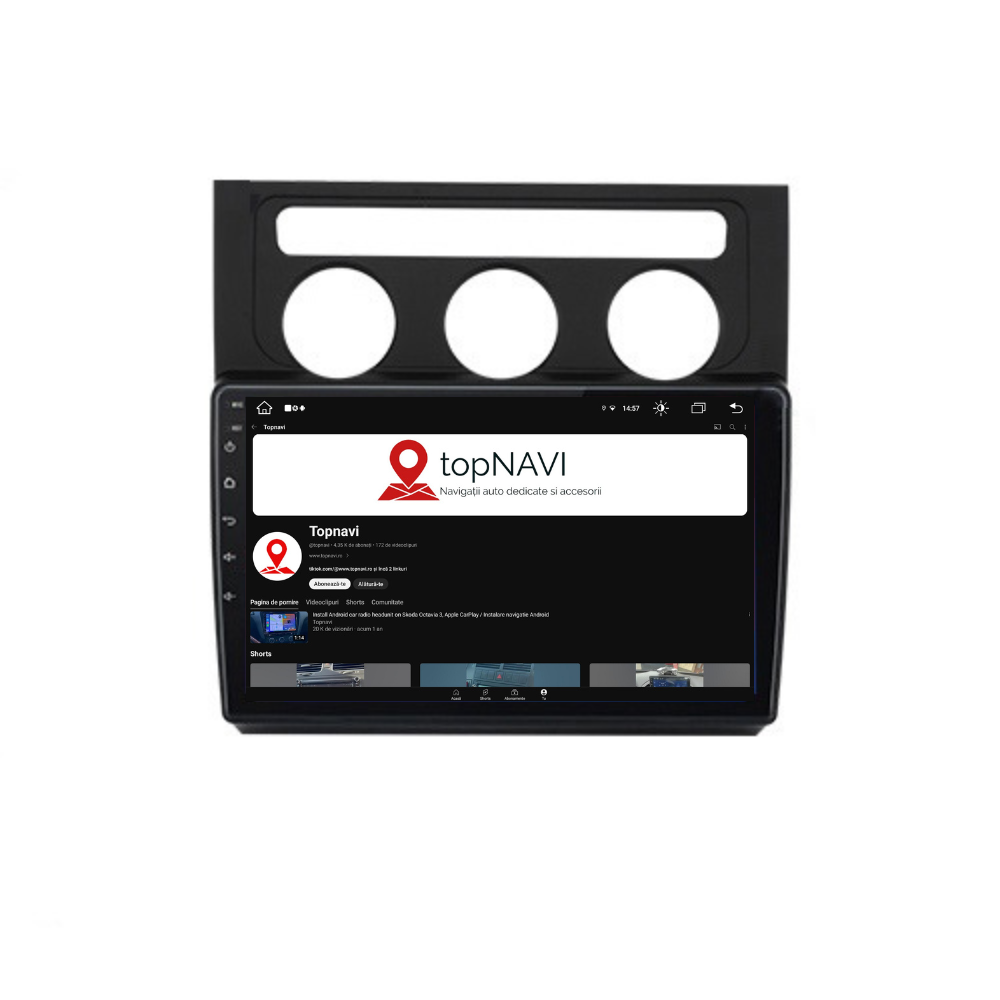 Navigatie Volkswagen Touran 2003-2010, Android 12, 1GB RAM 32GB, google maps, youtube, wifi, waze, bluetooth