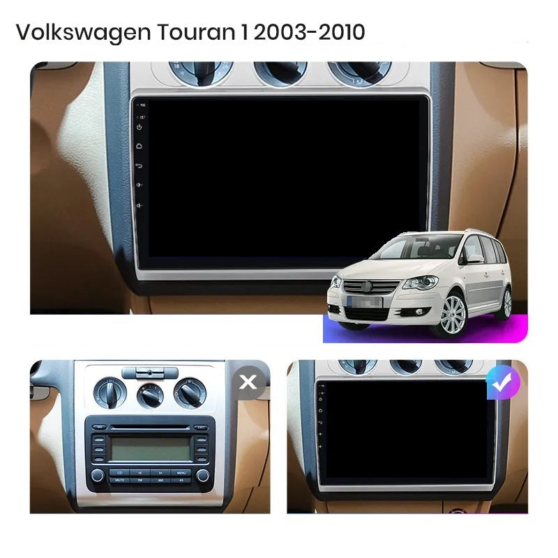 Navigatie Volkswagen Touran (2003-2010), Android, Ecran 2K, 4GB RAM 64GB, 8-core