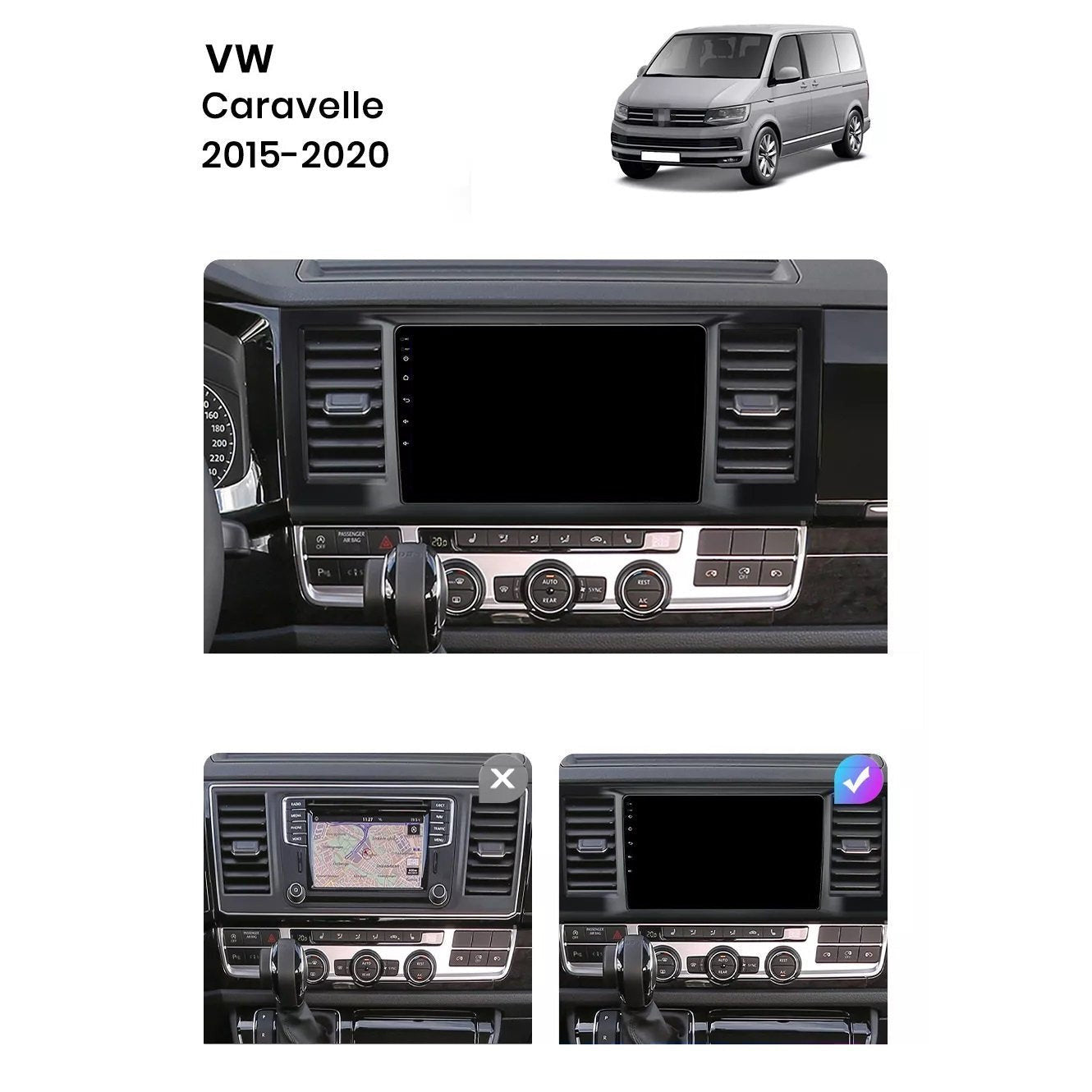 Navigatie Volkswagen Transporter (2016-2020), Android, Ecran 2K, 8GB RAM 256GB, 8-core