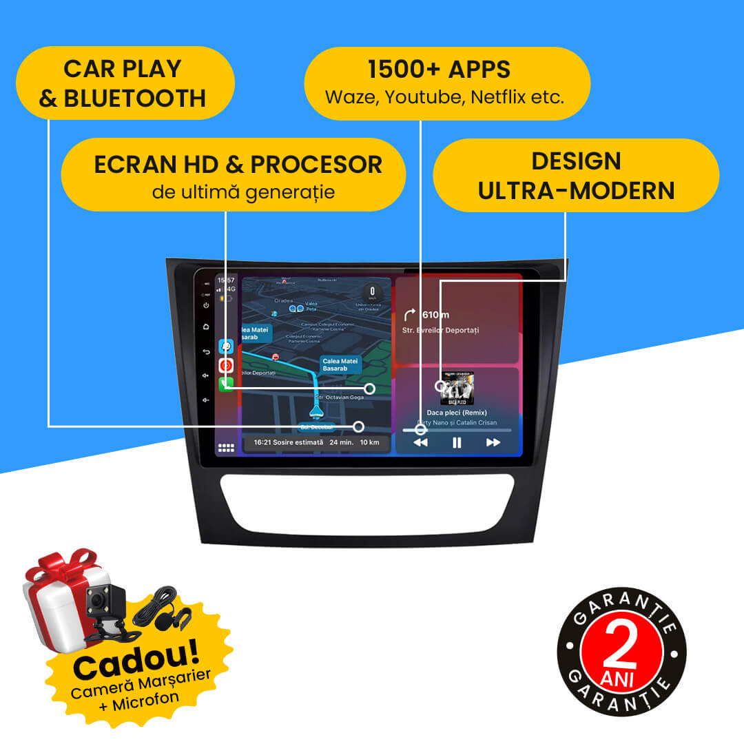 Navigație Mercedes E-Class w211 (2002-2009), Android.