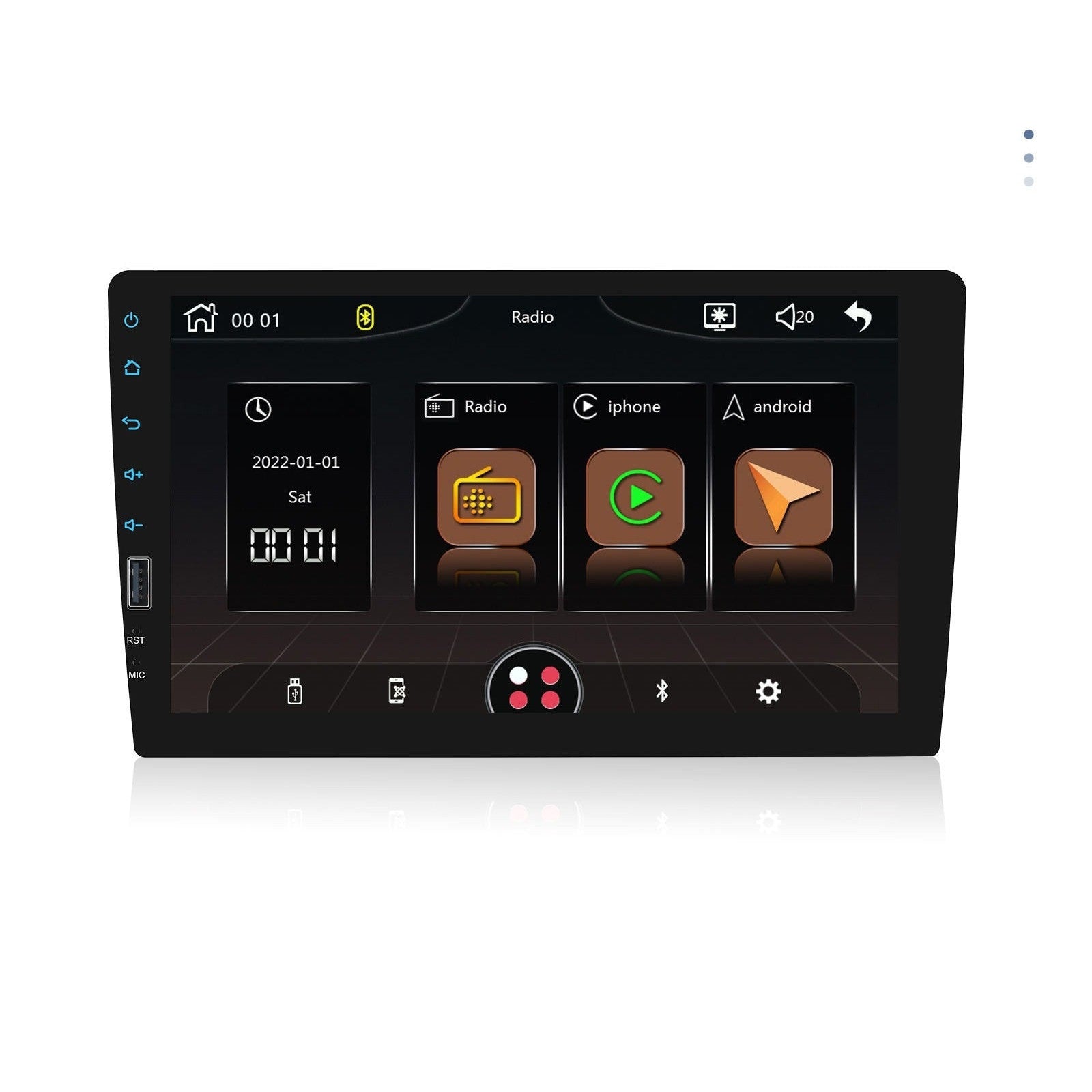 Radio Mp5 player 1DIN, ecran 9 inch, bluetooth, carplay / android auto