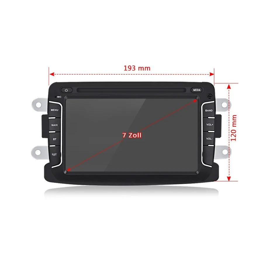 Navigatie Dacia Logan, Duster, Sandero, Dokker (2010-2020) 4GB RAM, Android 15, carplay / android auto