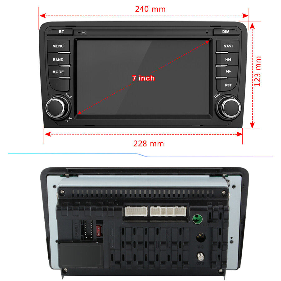 Navigatie audi A3 (2003-2013), android 12, 2GB RAM 64GB