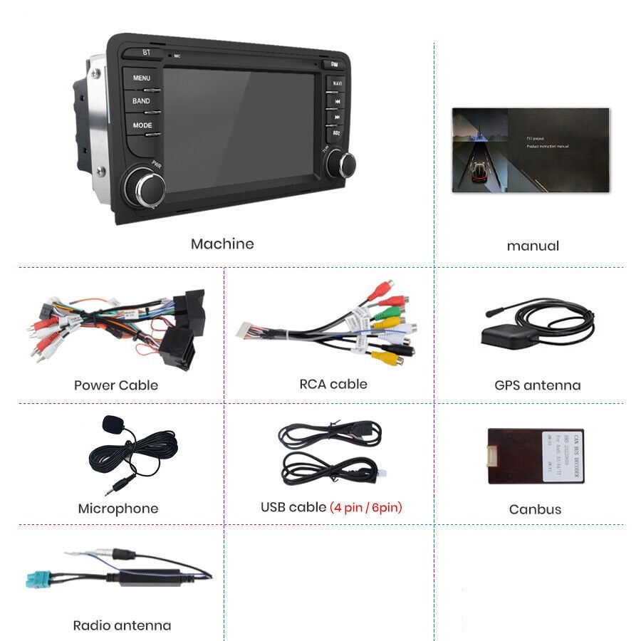 Navigatie audi A3 (2003-2013), android 12, 2GB RAM 64GB