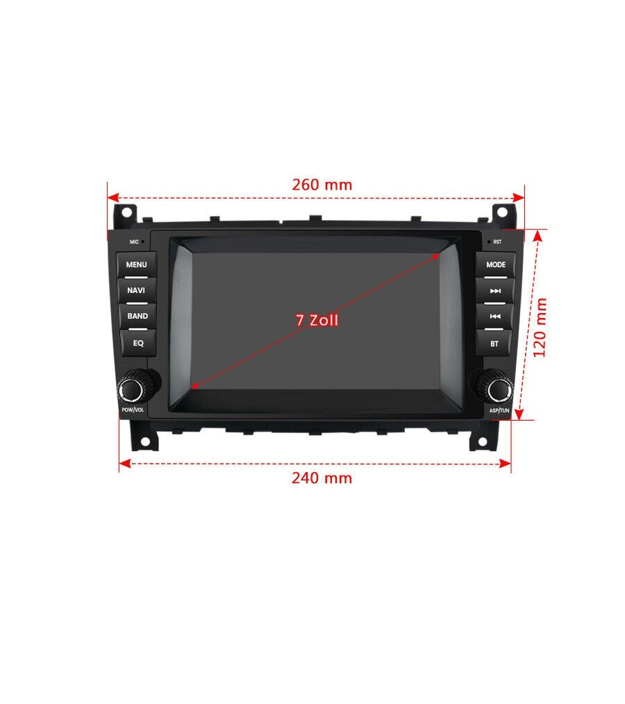 Navigatie C-class w203 (2004-20007), Android, Ecran 7 inch, 4GB RAM 64GB, 8core