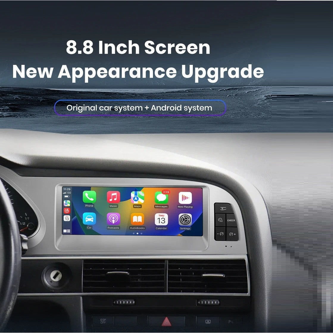 Navigatie Audi A6 C6 (2005-2011) Android, Ecran 8.8 inch, Carplay / Youtube