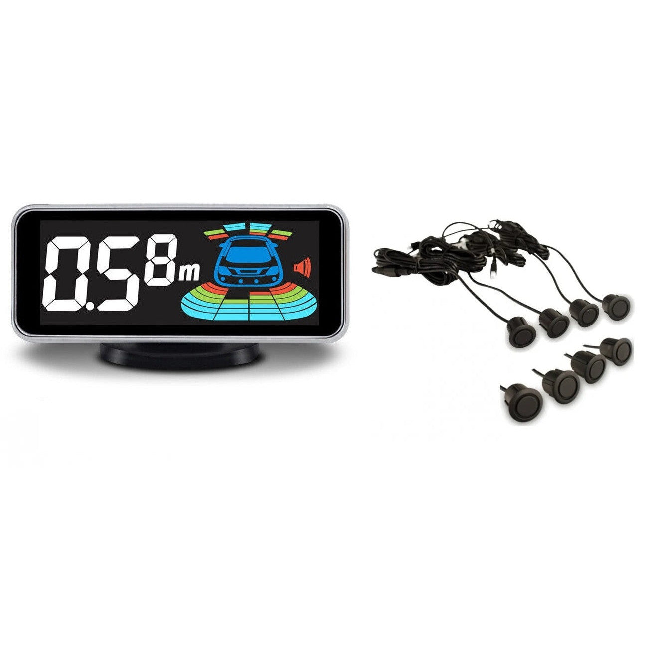 Senzori parcare fata spate cu temporizare cu 8 senzori si display LCD