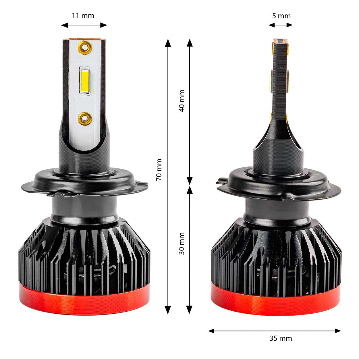 Set 2 becuri LED H7 6000k 50W