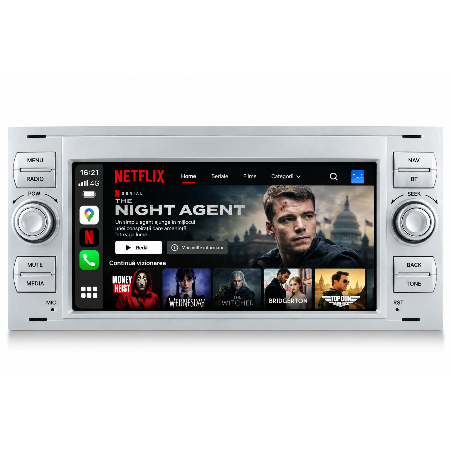 Navigatie Ford Focus / Fiesta / Transit / Kuga / Mondeo , Android, Ecran 7", Carplay / Android auto