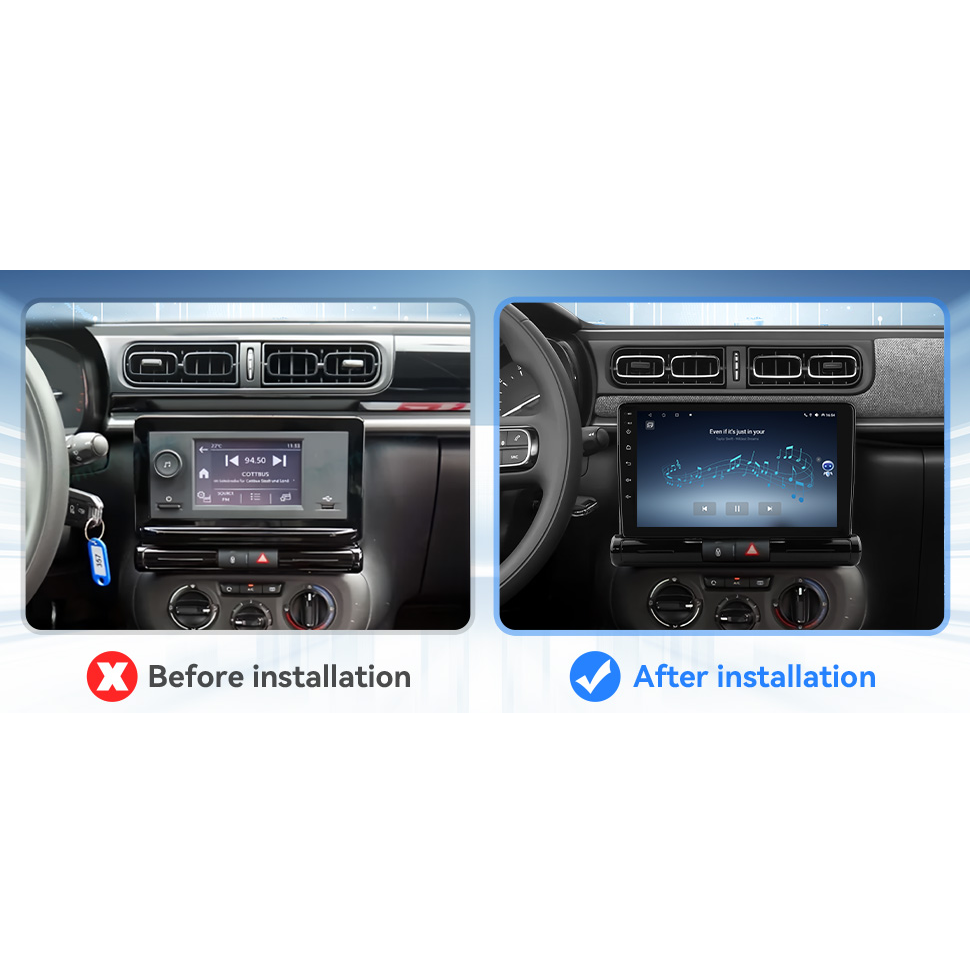 Navigatie Citroen C3 / C3 Aircross (2016-2024), Ecran 9 inch, Carplay / Android auto, Youtube, Waze
