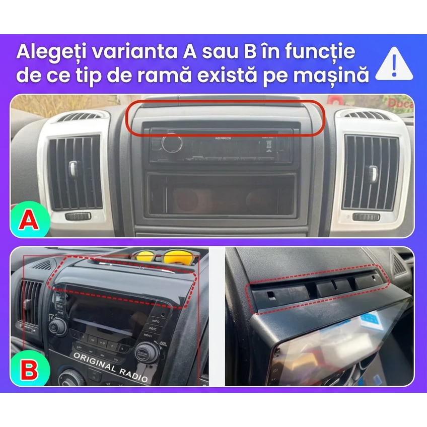 Navigatie Fiat Ducato (2006-2022), Ecran 9", Carplay / Android Auto