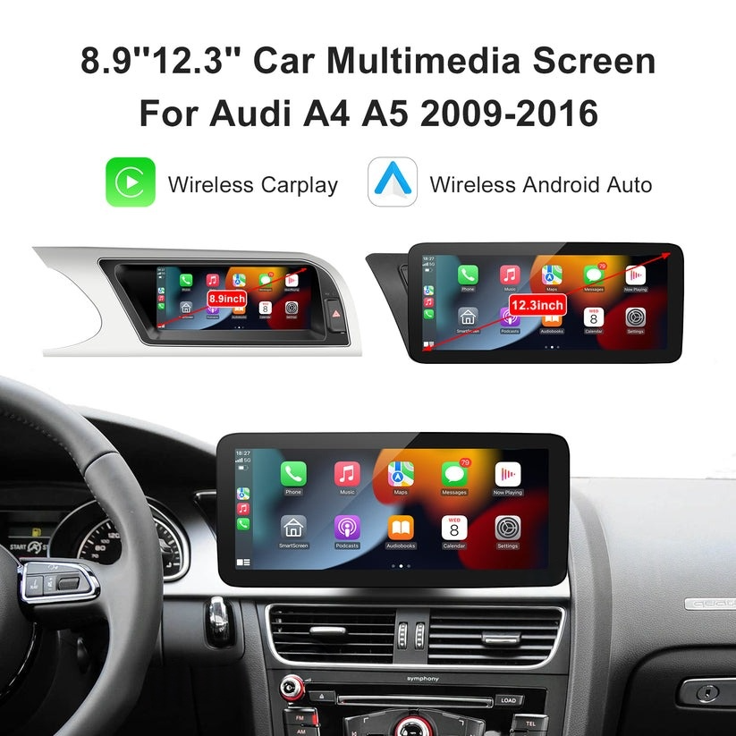 Navigatie Audi A4 / A5 B8 2008-2016, Android, Carplay, Bluetooth, Youtube, Waze